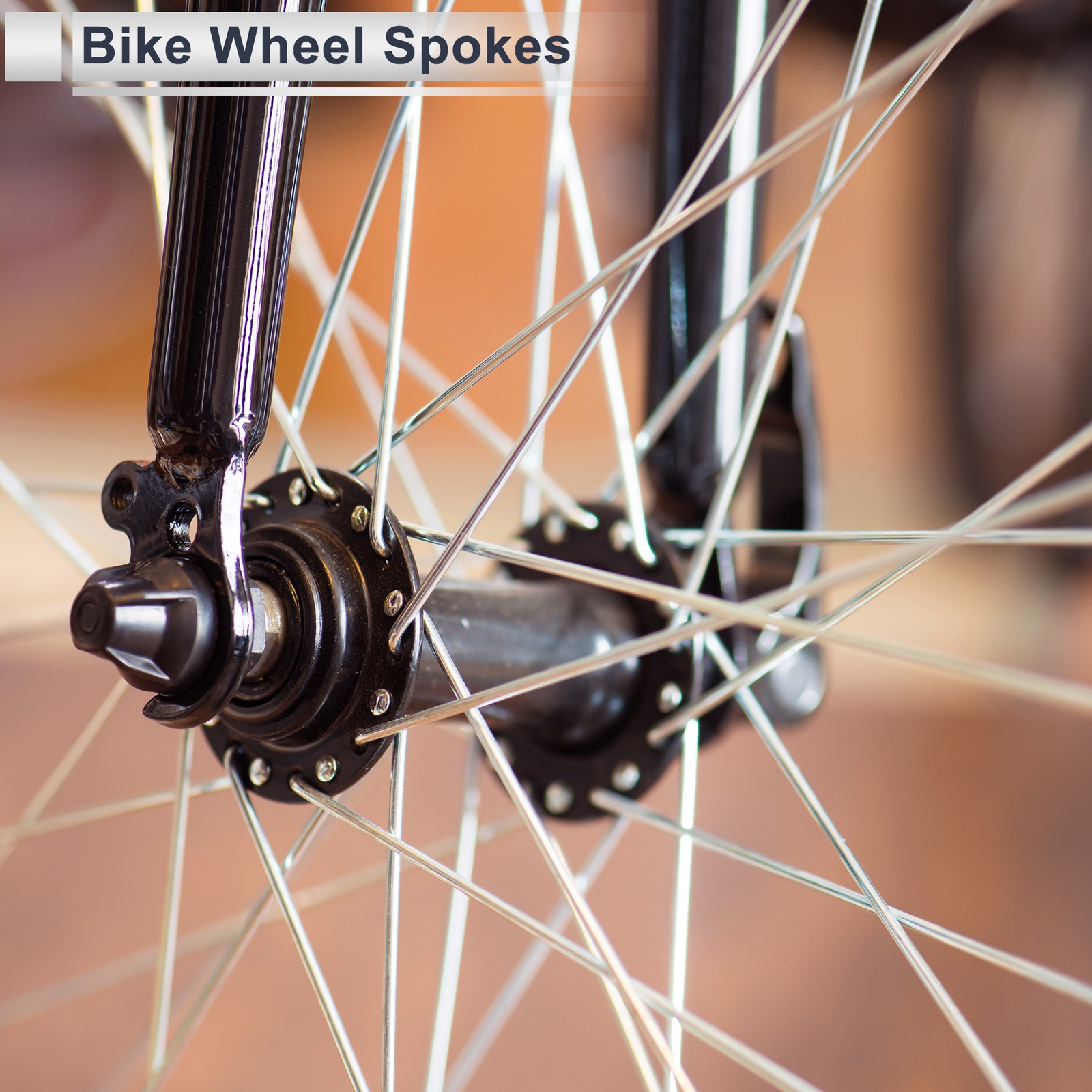 1 Set 12G 114mm Length Bicycle Spokes Nipple Carbon Steel Black Universal