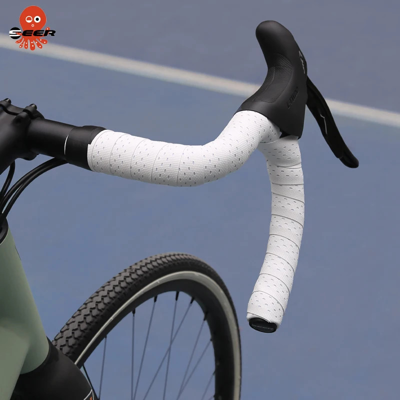 Road Bike Handlebar Tape Silicone ShockAbsorbing Tape EVA+PU Anti-Slip Bike Grip