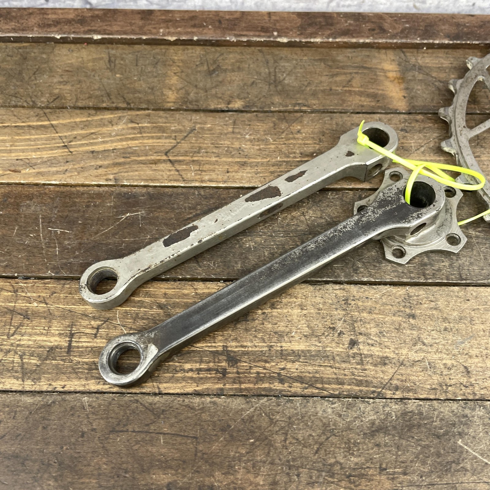 Vintage BSA Crankset Inch Pitch Chainring Steel Skip Tooth Track Bike Crank Set