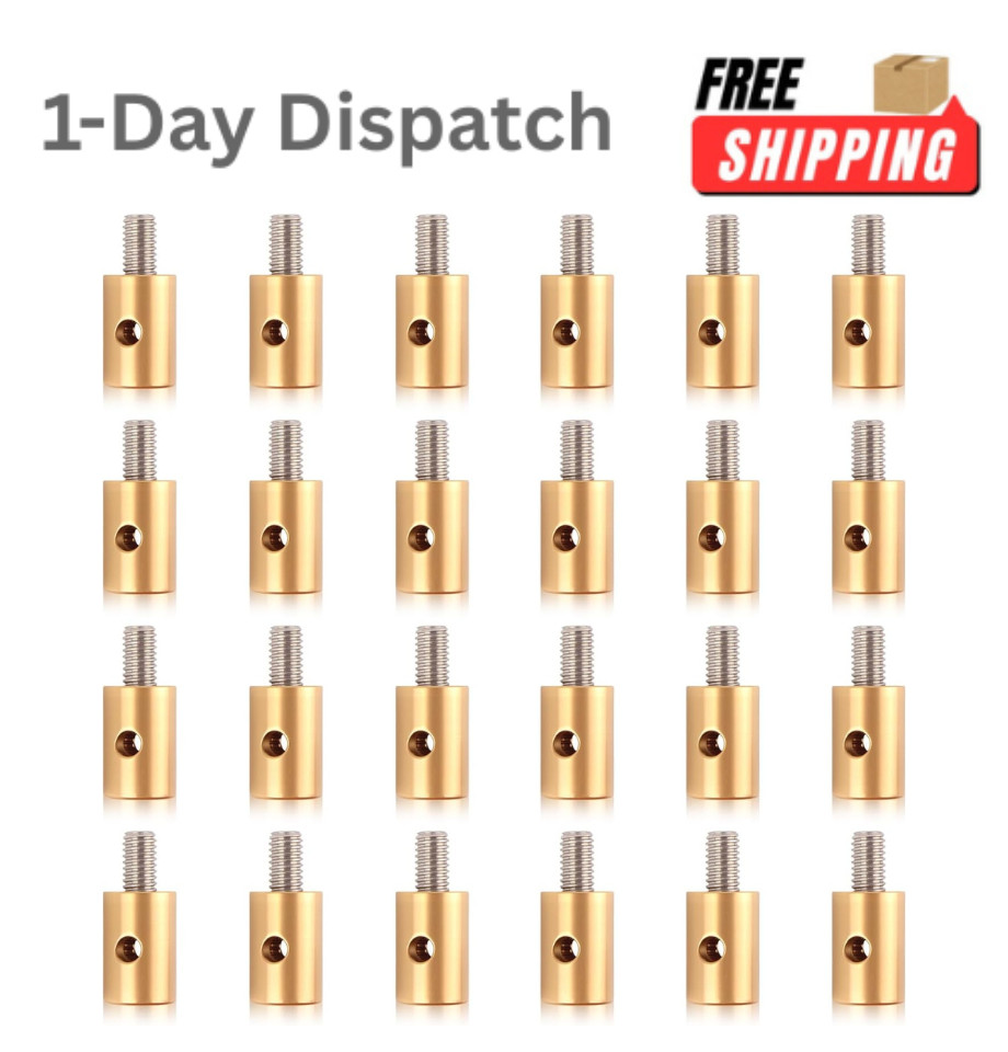 24PCS 6mm Throttle Cable Ends Kit Solderless Brake Cable Repair with Screws