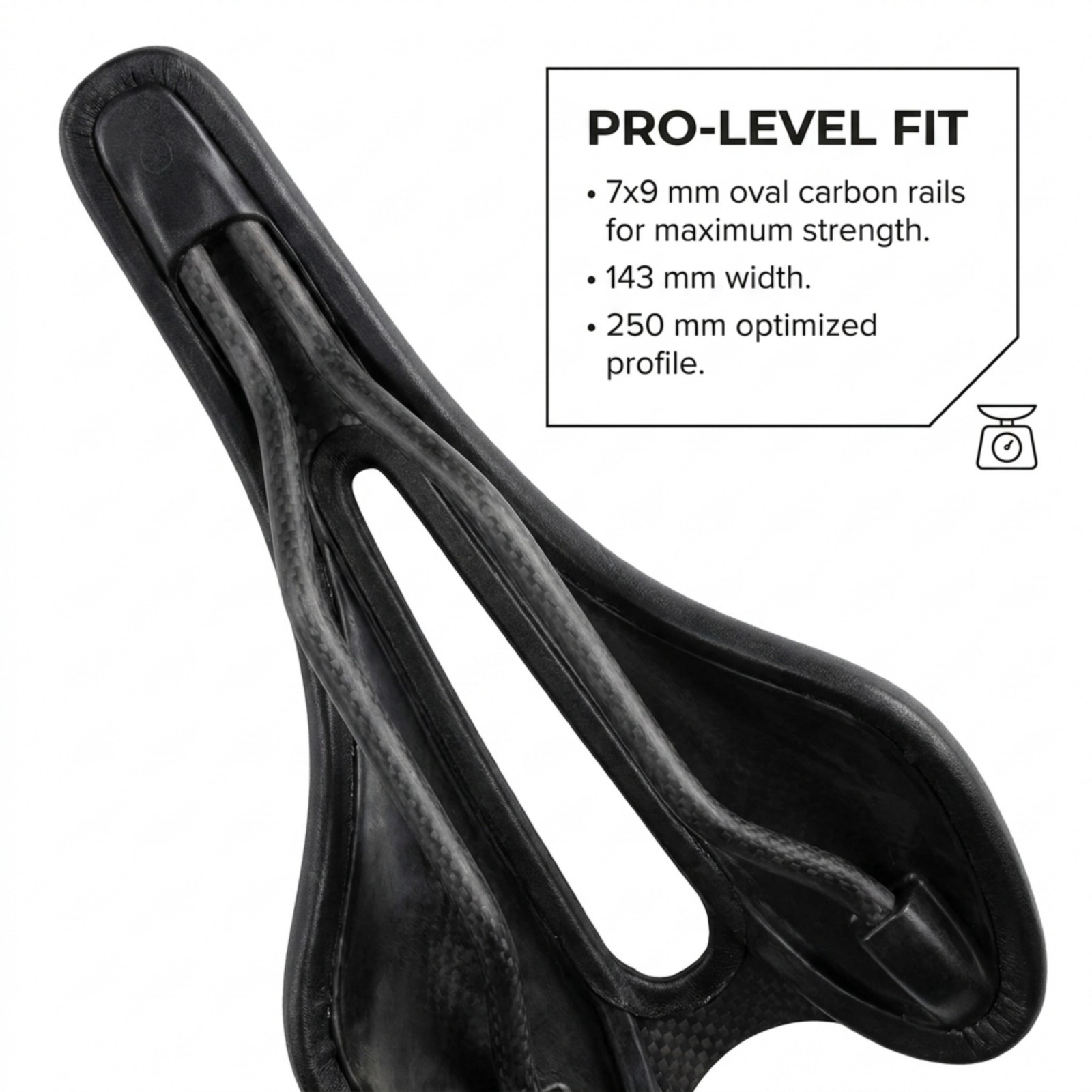 Bjorn Cycles Premium Kangaroo Leather Carbon Bicycle Saddle Divan 143 mm