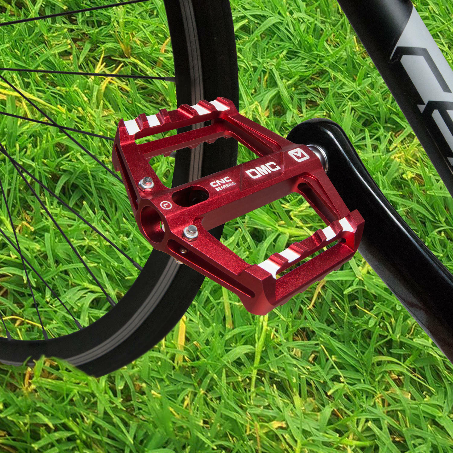 OMC-V15RE 9/16″ Aluminum Platform Mountain Bike Pedals 3 Sealed Bearing MTB BMX