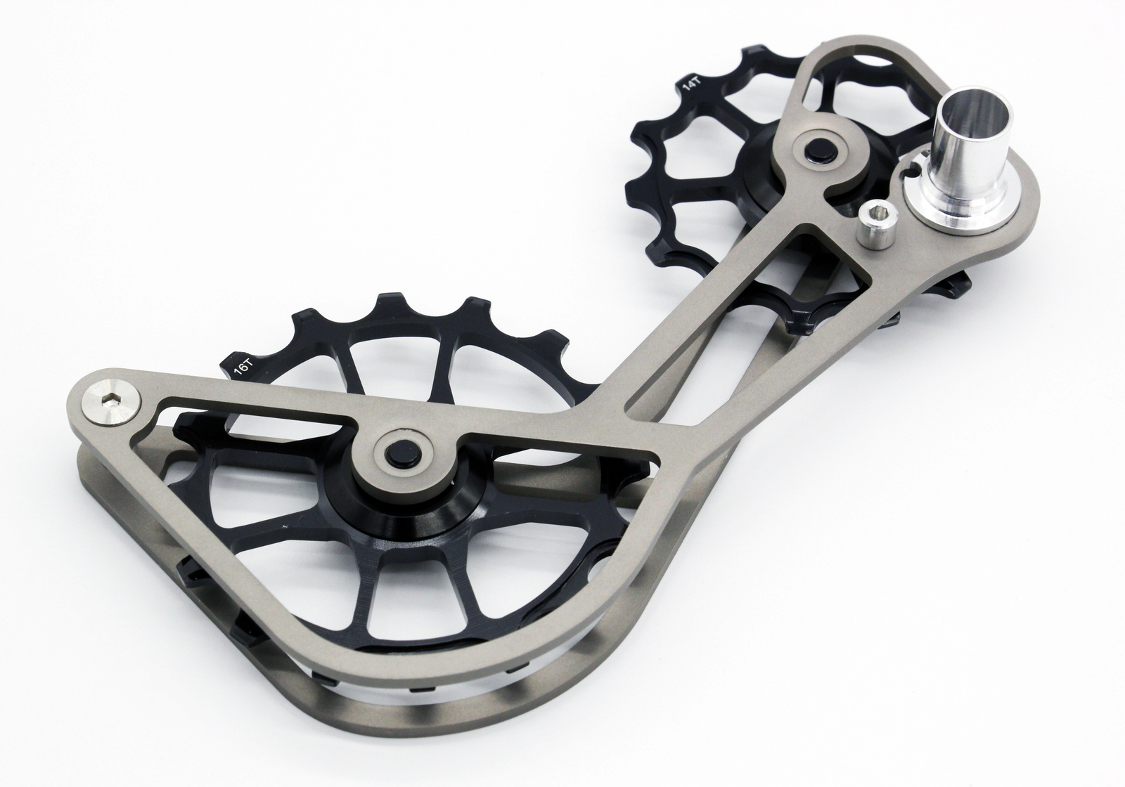 SwishTi Cycle Oversized Pulley Titanium Cage for Shimano 6800/7800/9000 Black