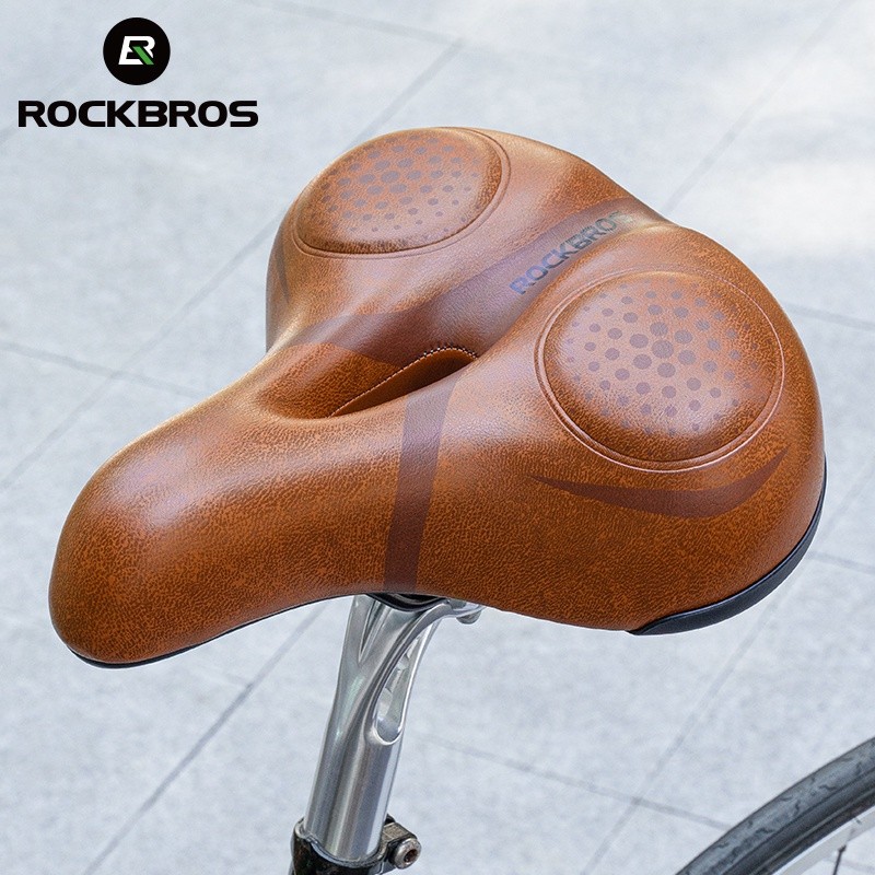 ROCKBROS Bike Seat Comfort Wide Gel Padded Bicycle Saddles Breathable Waterproof