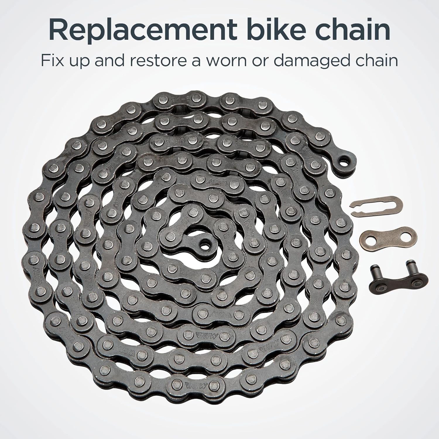 Schwinn Chain, Steel Replacement Chain, 112 Links, Fits Derailleur & Non-Deraill