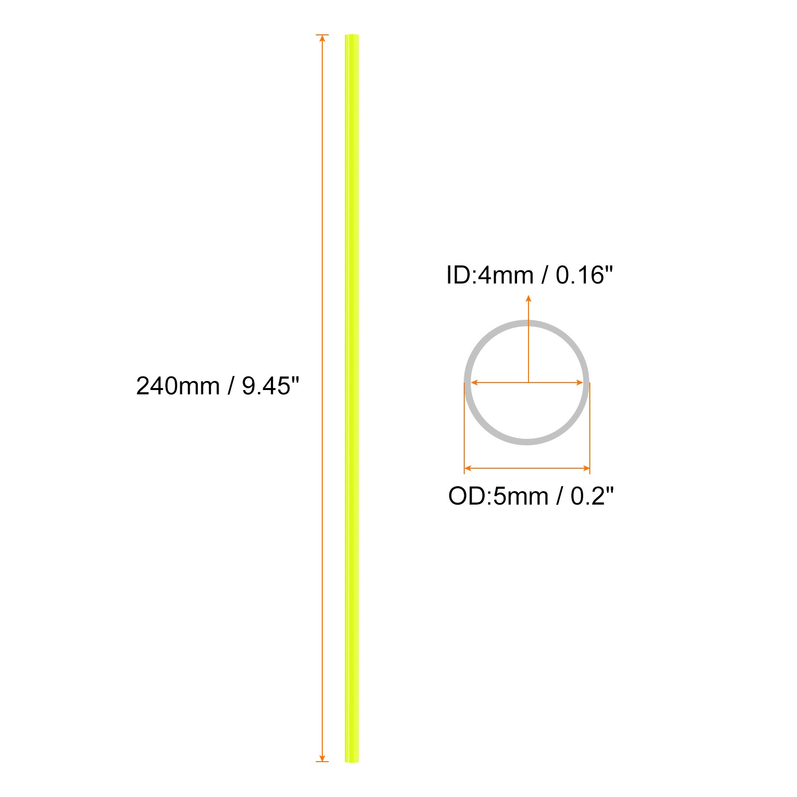 72pcs Spoke Skins Covers 0.2″ Dirt Bike Wheel Spoke Wraps Fluorescent Yellow