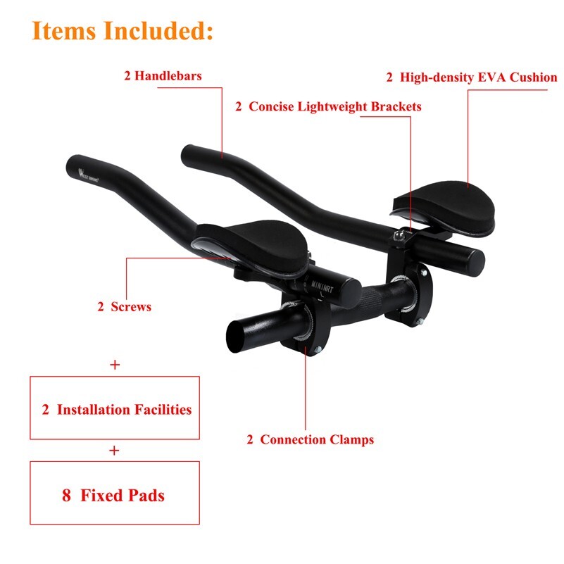 Rest Bicycle Handlebar Clip on Aero Bars Road Bike Extension Triathlon Aerobars