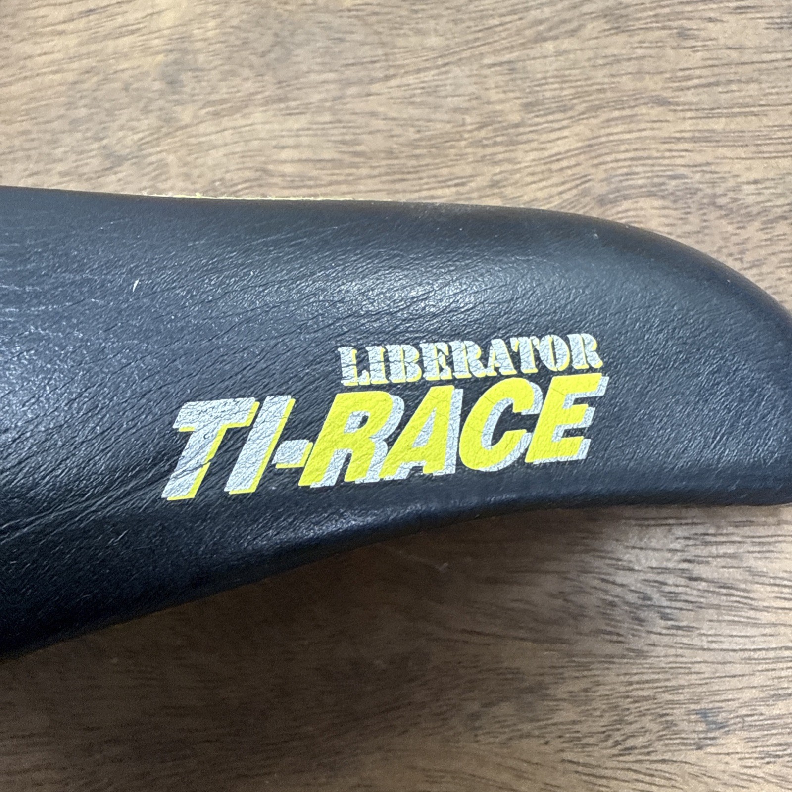 Selle Italia TFI Terry Liberator Ti-Race Bike Saddle Black Yellow Leather Cutout