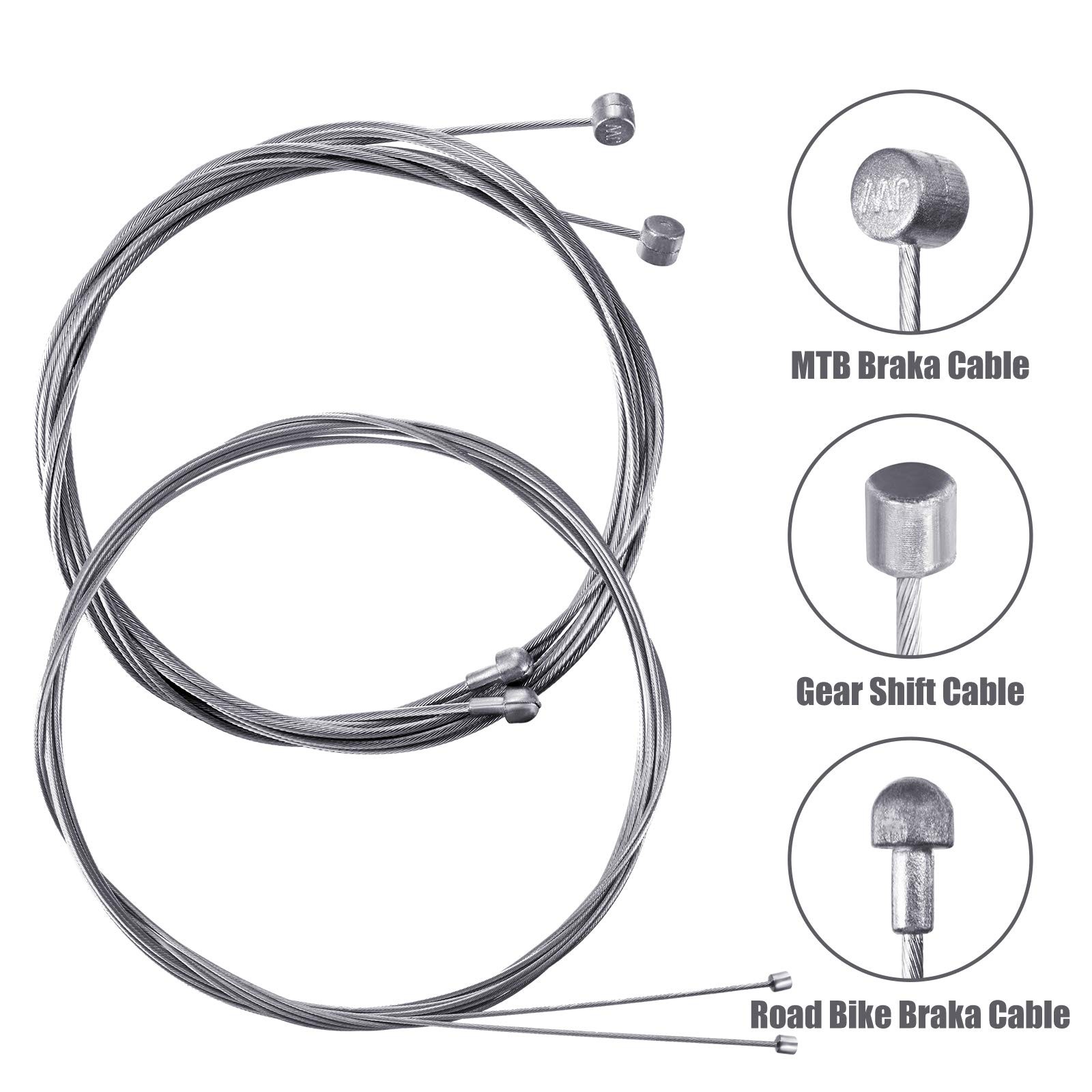Universal Bike Brake Cable Kit Derailleur Bicycle Shifter Cable Housing Set T…
