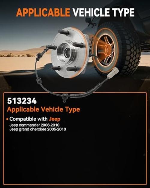 2Pcs Front Wheel Bearing Hub Assembly Compatible with for 513234 Wheel bearing