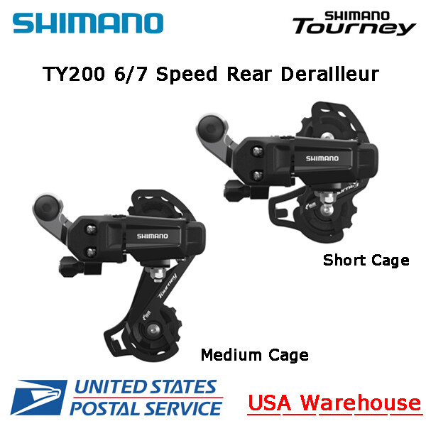 Shimano Tourney RD-TY200 6/7 Speed Bolt on SS GS Rear Derailleur Short / Medium
