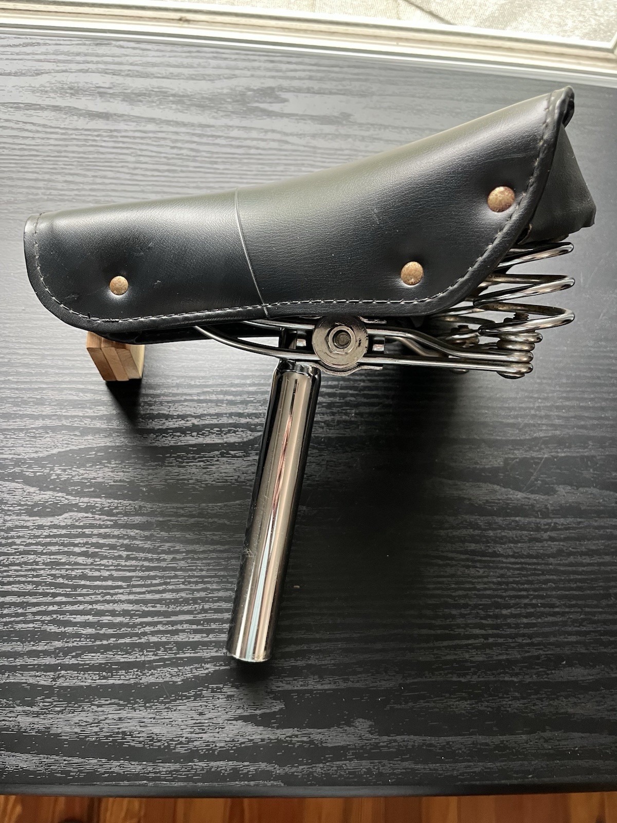Vintage Brooks Mattress Spring Saddle Double Rail Raleigh Seatpost And Clamp
