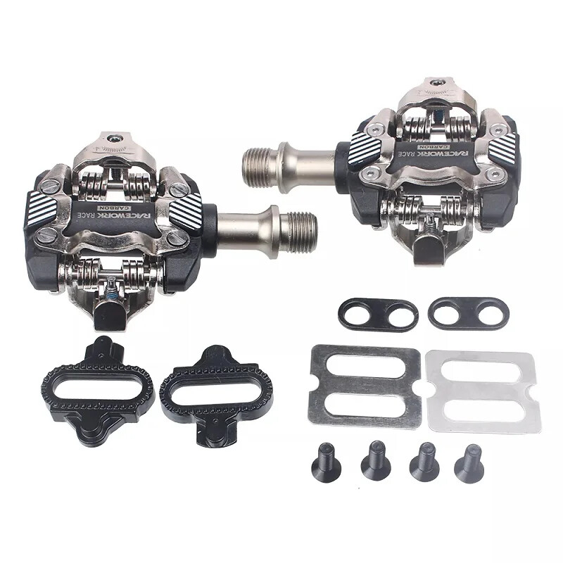 MTB Bicycle Self-locking Double-sided Snap-on Pedals Cleat Footrest Clip