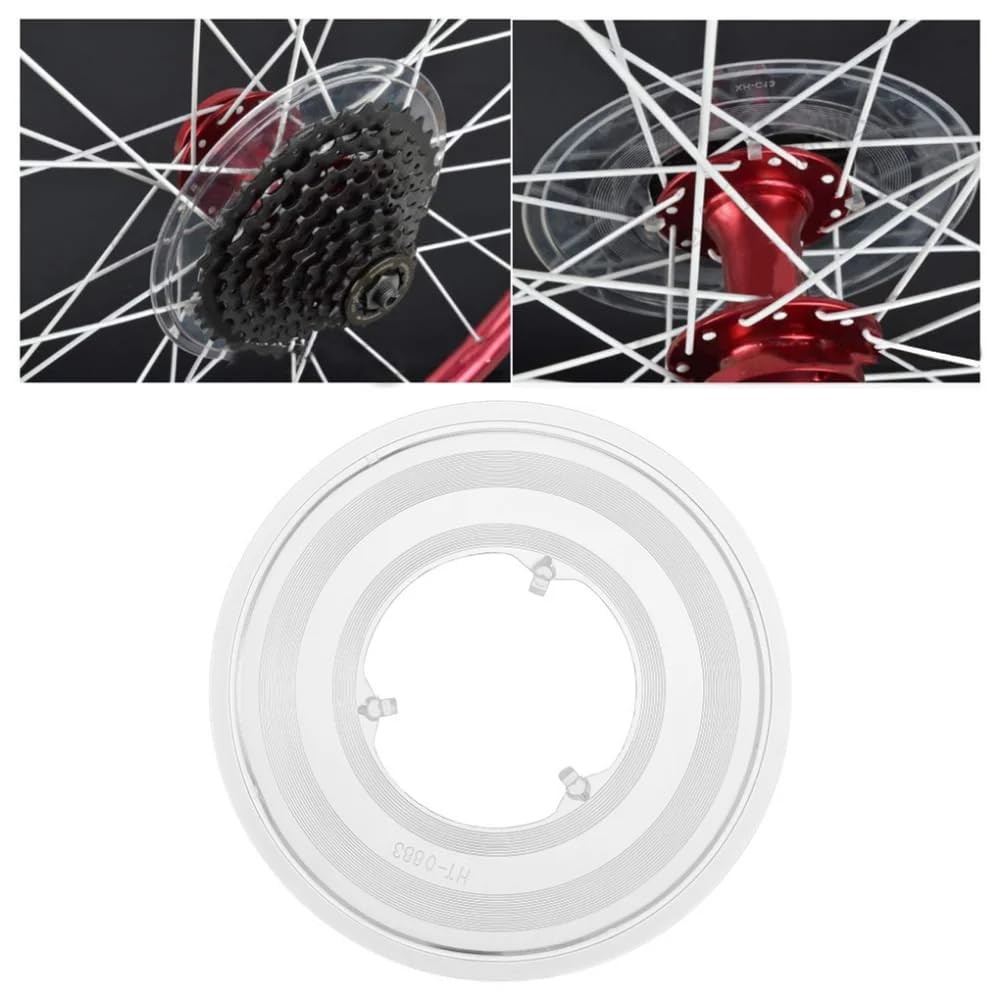 3 Pack Bike Spoke Protector Flywheel 135 mm/ 5.31 inch, Transparent
