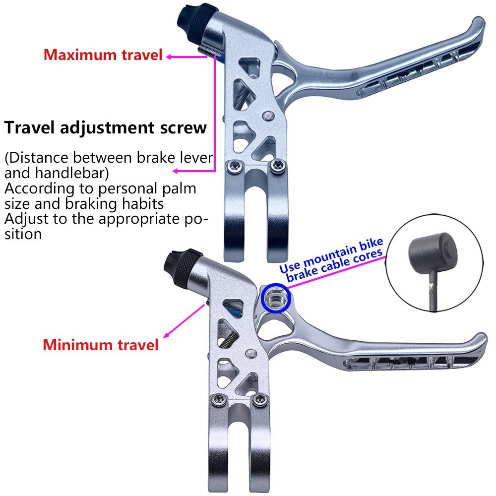 Folding Bike Brake lever CNC Hollow Lightweight Brake Handle 74g/pair