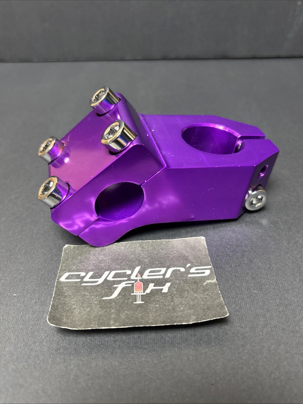 Anodized Purple Bmx 1 1/8” Threadless Alloy 22.2mm Top Load Stem Bike Freestyle