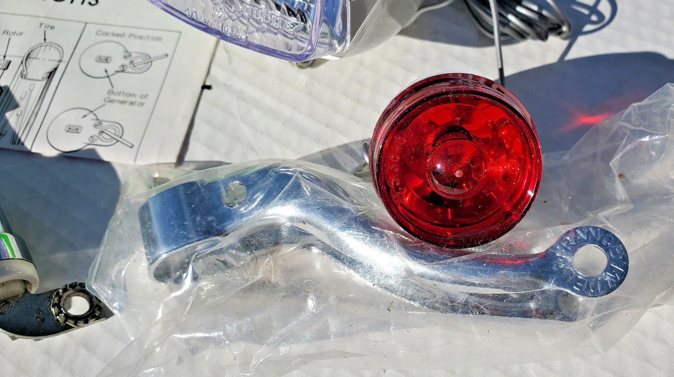 NOS Huffy Generator Head Tail Light Set Bicycle Screamer Murray Sears Spyder AMF