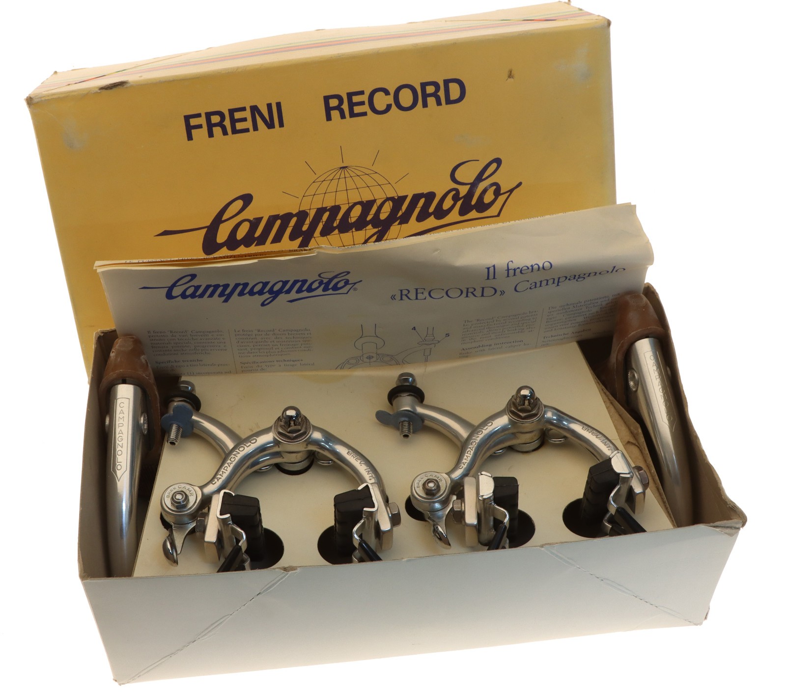 Campagnolo Nuovo Record 2040 Brake Set Kit Calipers Levers Cables Long Reach NOS
