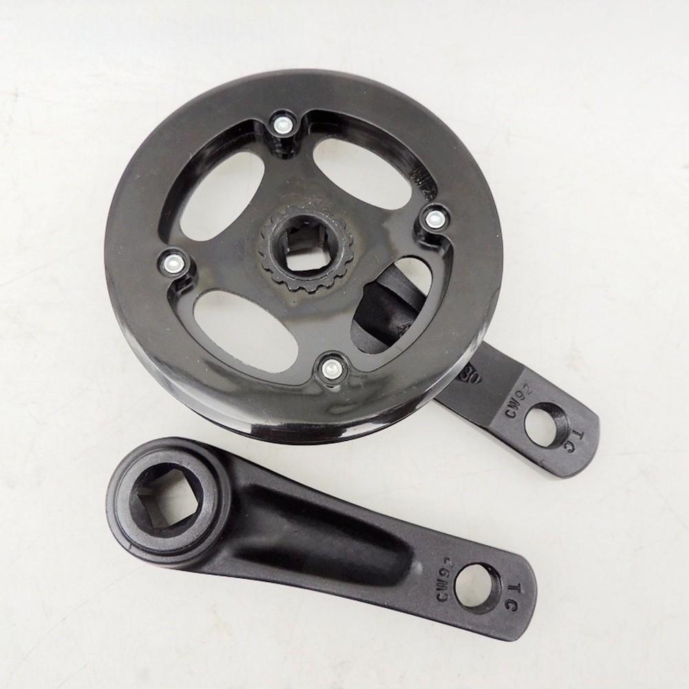 Aluminum Alloy Square Hole Crankset for Bikes with Steel Chainring 127mm