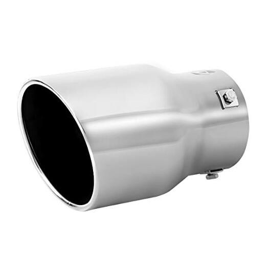 Exhaust Tip, 2.5-3 inch inlet adjustable,Fit 2.5»/2.75»/3» Outer Chrome