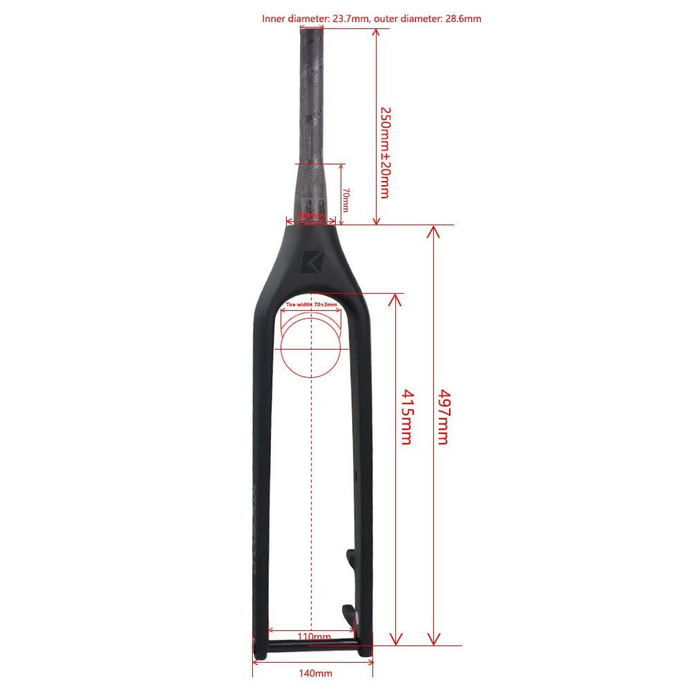Carbon Mountain Bike Boost Fork 29er mtb Rigid Tapered Bicycle Forks 15*110mm