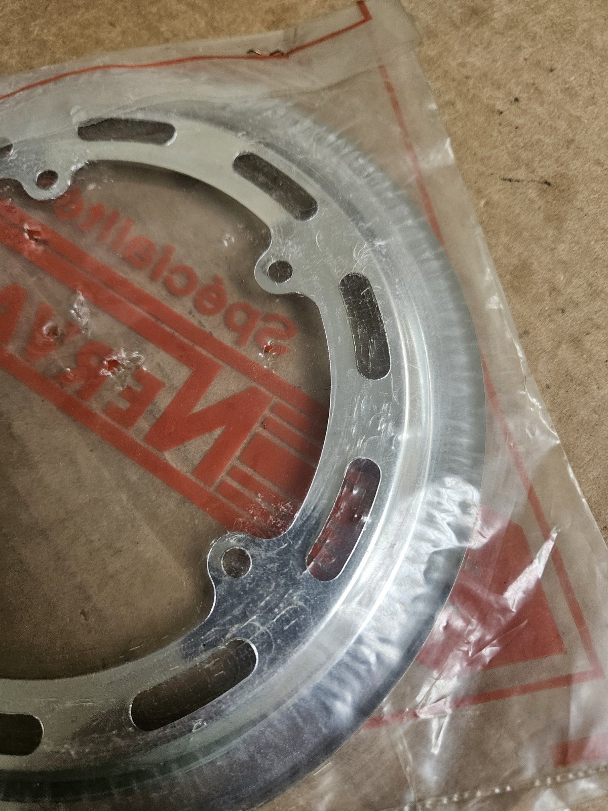 NOS Nervar 52t Chain Ring Protector, Guard, 5 holes, chrome, road bike, France