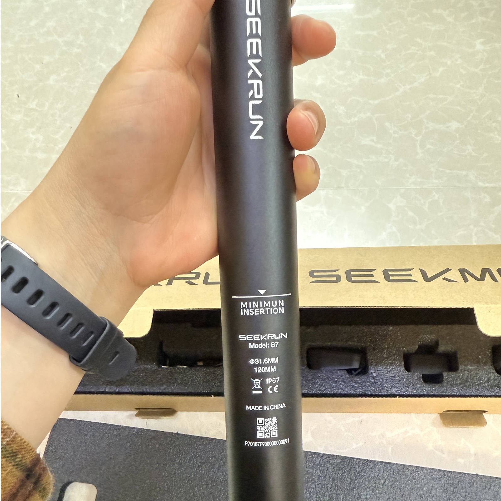 SEEKRUN S7 Wireless Dropper Seatpost Bicycle Bluetooth Seat Post 120/150/175mm