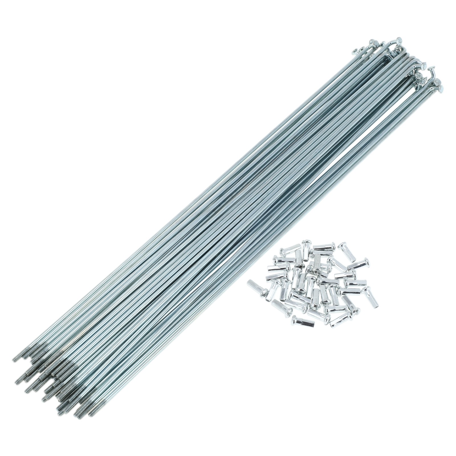 1 Set 13G 257mm Bike Spokes Nipple 45 Galvanized Steel Universal