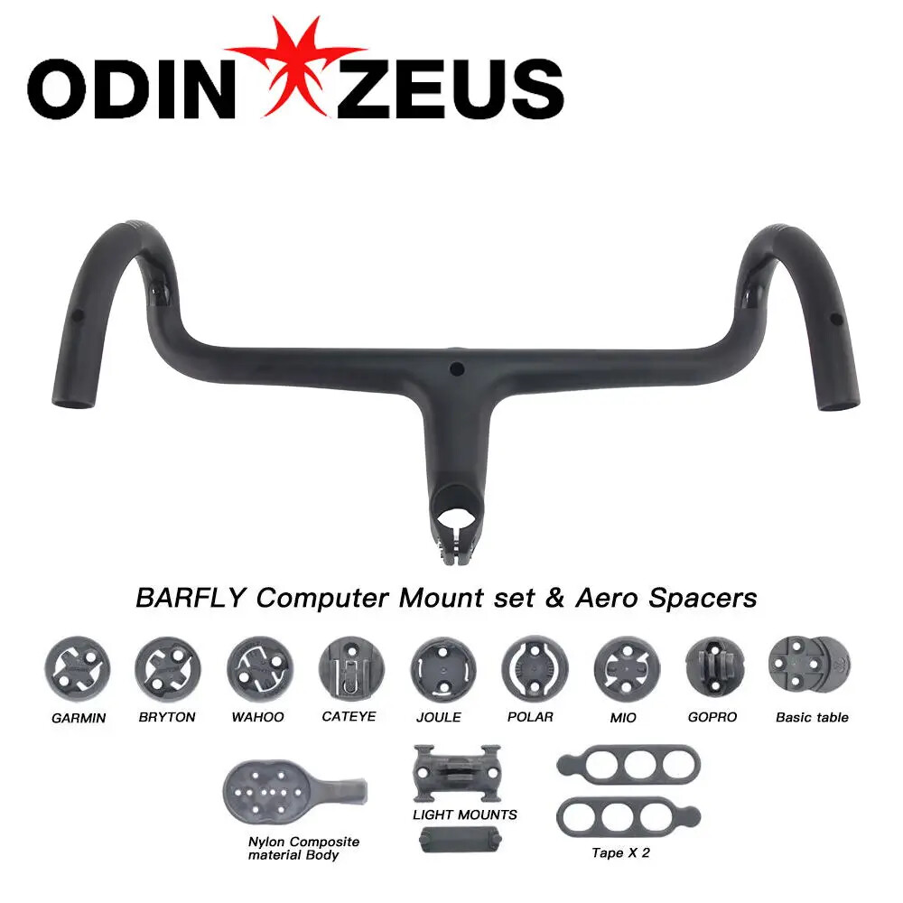 Carbon Fiber Road Alpinist Bike Integrated Handlebar Drop 400/420/440mm Length