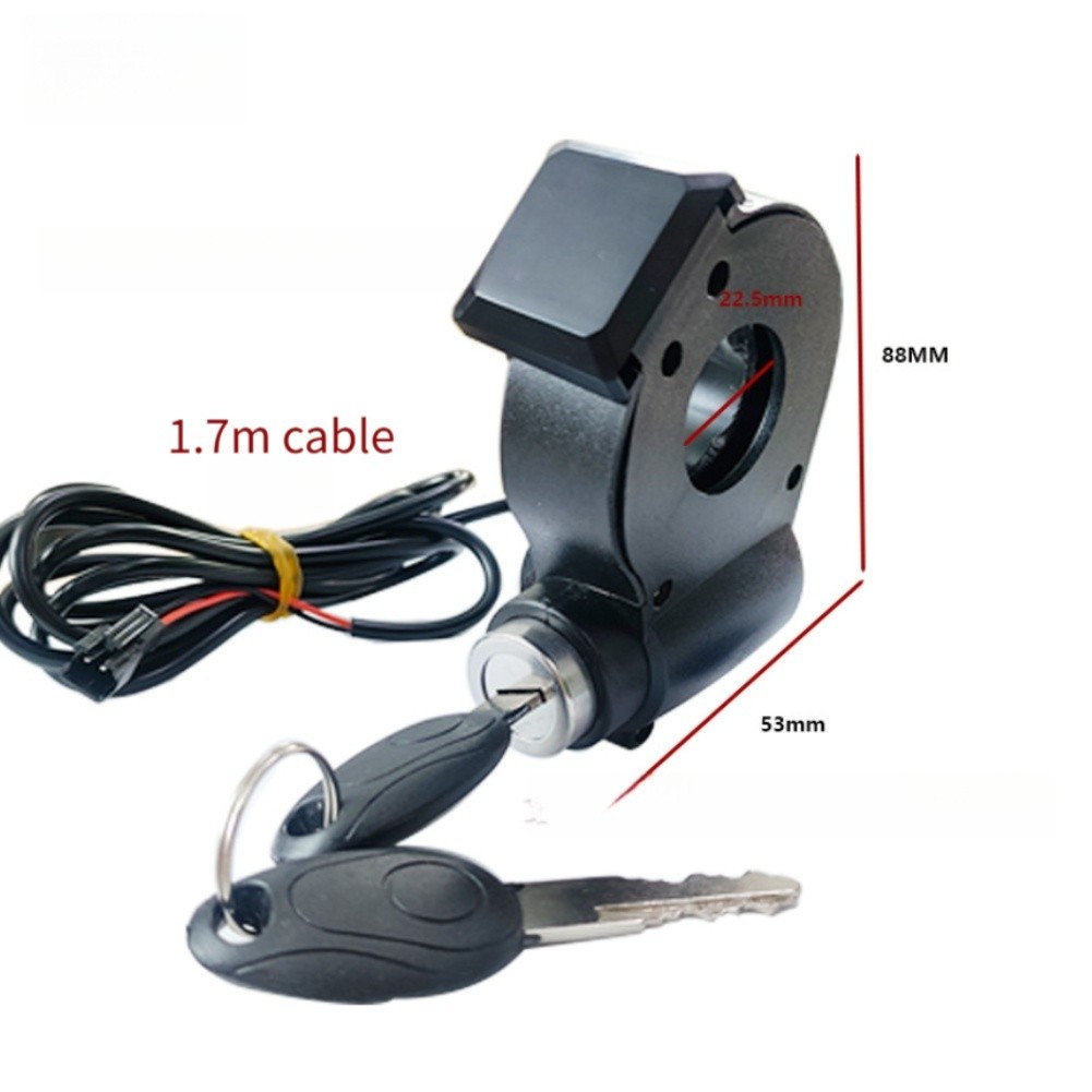 Voltage Monitoring Key Switch for Electric for scooters with 1.7m Wiring Length