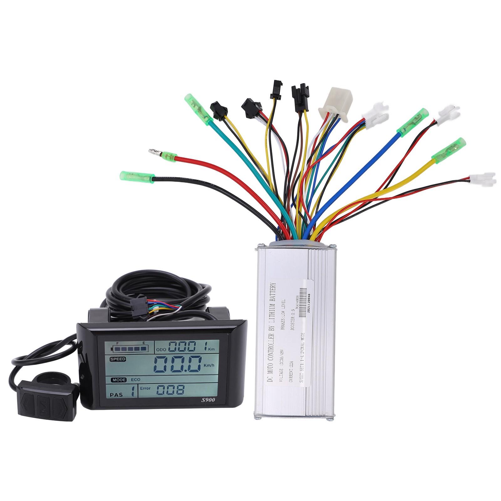 36V 48V 22A Brushless Motor Controller & LCD-S900 Display Kit For E-Bike
