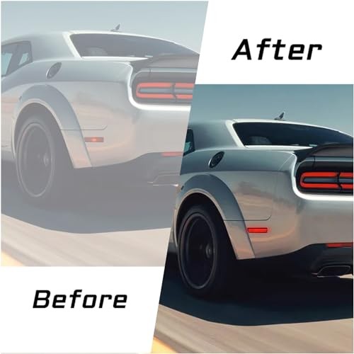 Smoked Lens LED Side Marker Lights Kit Front & Rear 15-23 Challenger Amber