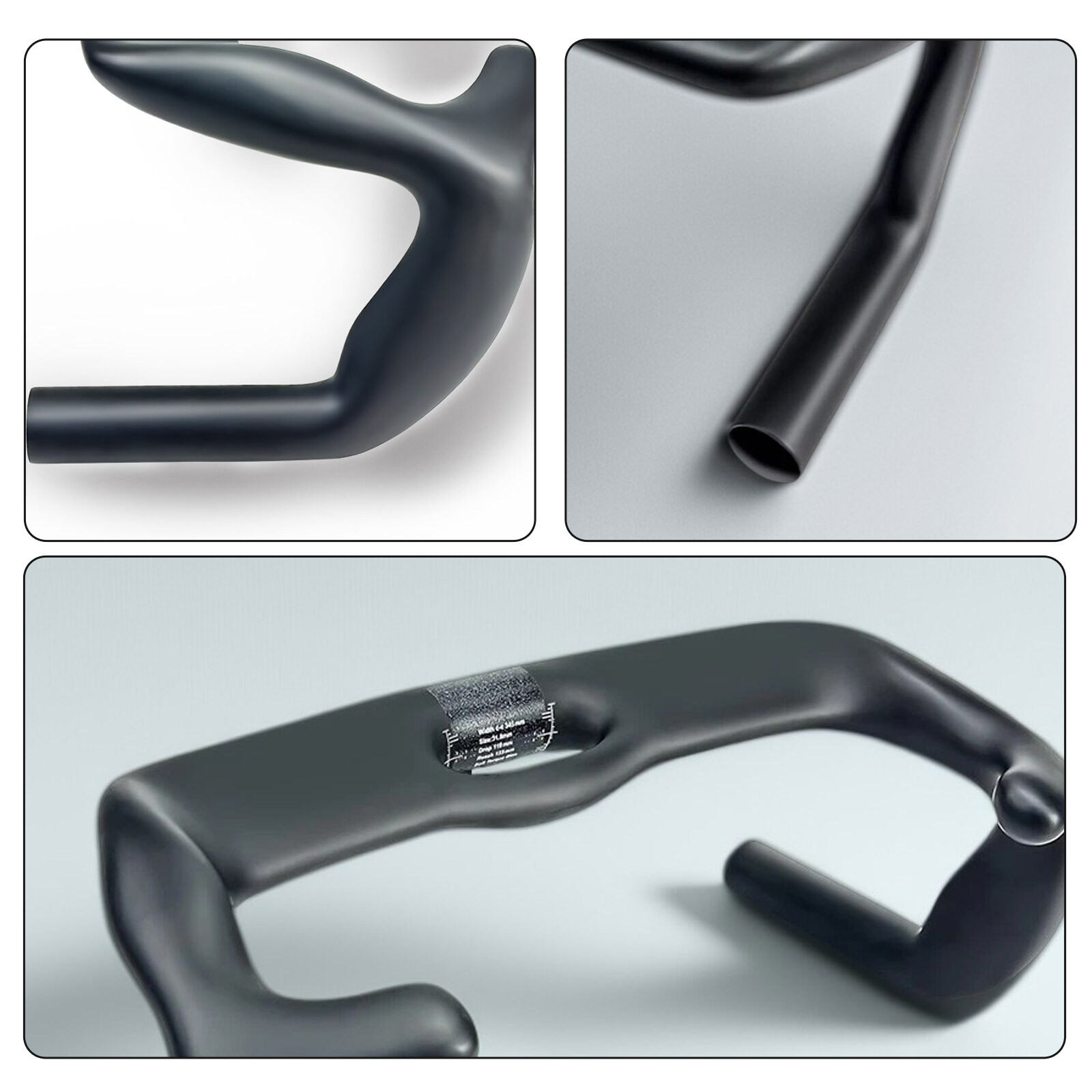 BALUGOE Carbon Fiber Track Cycling Handlebar TT Bike Handle Bar 31.8mm UCIT2