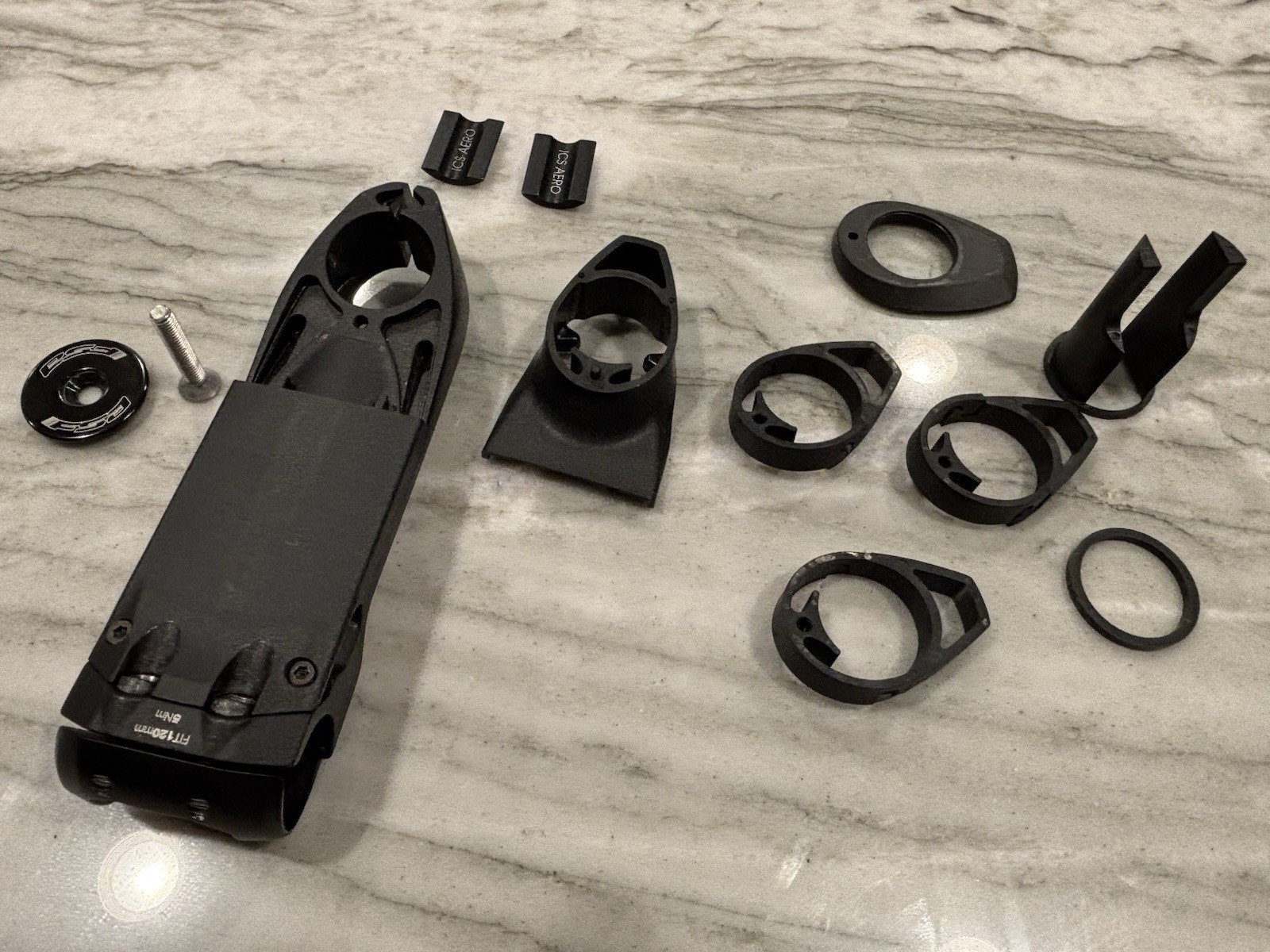 BMC 120mm Stem 440mm Handlebar and Out Computer/Accessory Mount for SLR-01 Bike