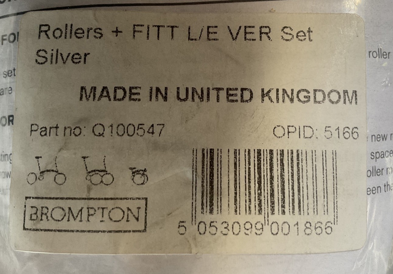 Brompton Roller wheels For Bike Without Rack