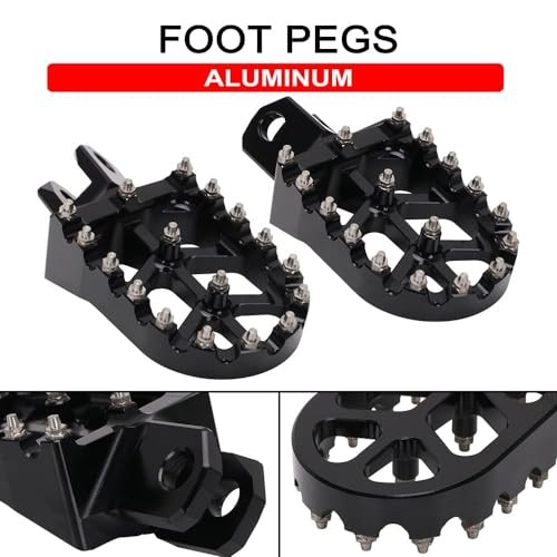 Dirt Bike Foot Pegs CNC Footpegs RM125/250/250Z RMX250 DRZ400/E/S/SM Black