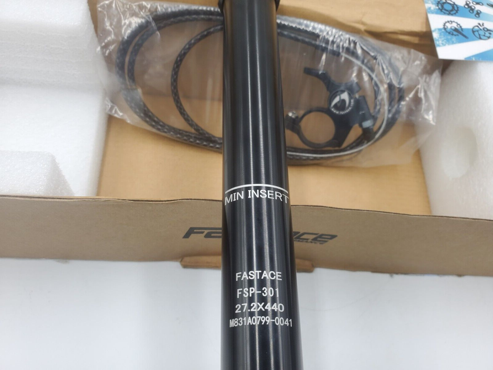Fastace Bicycle Telescopic Adjustable Pneumatic Seatpost FSP-301 31.6 X 440 111q