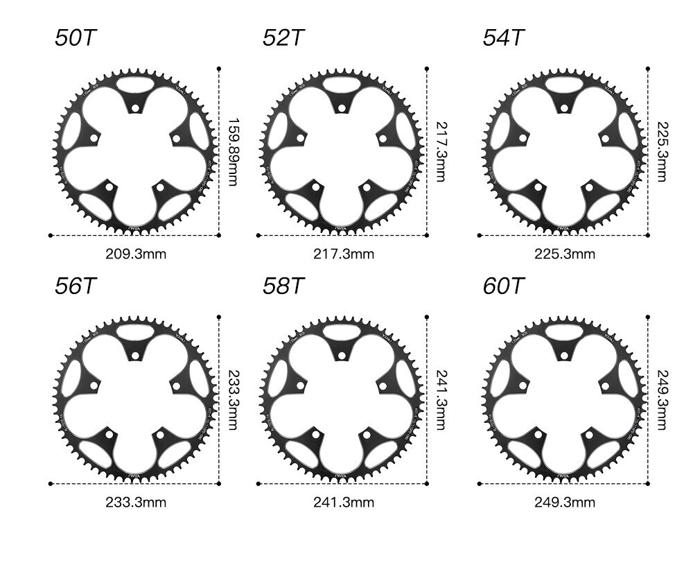 Bike Chainring 130BCD 38T40T42T44T46T48T50T52T54T56T58T Narrow Wide Chainwheel