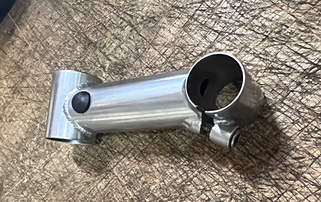 Threadless 1 1/4 Stem for Vintage MTB / Tandem – 110mm Length / 3* Rise – NEW