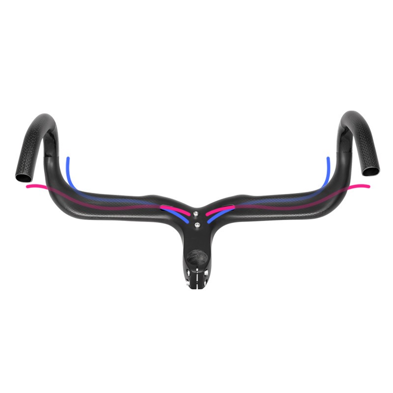 400/420/440mm Cycling Integrated Handlebar Stem Carbon Fiber Road Bike Drop Bar