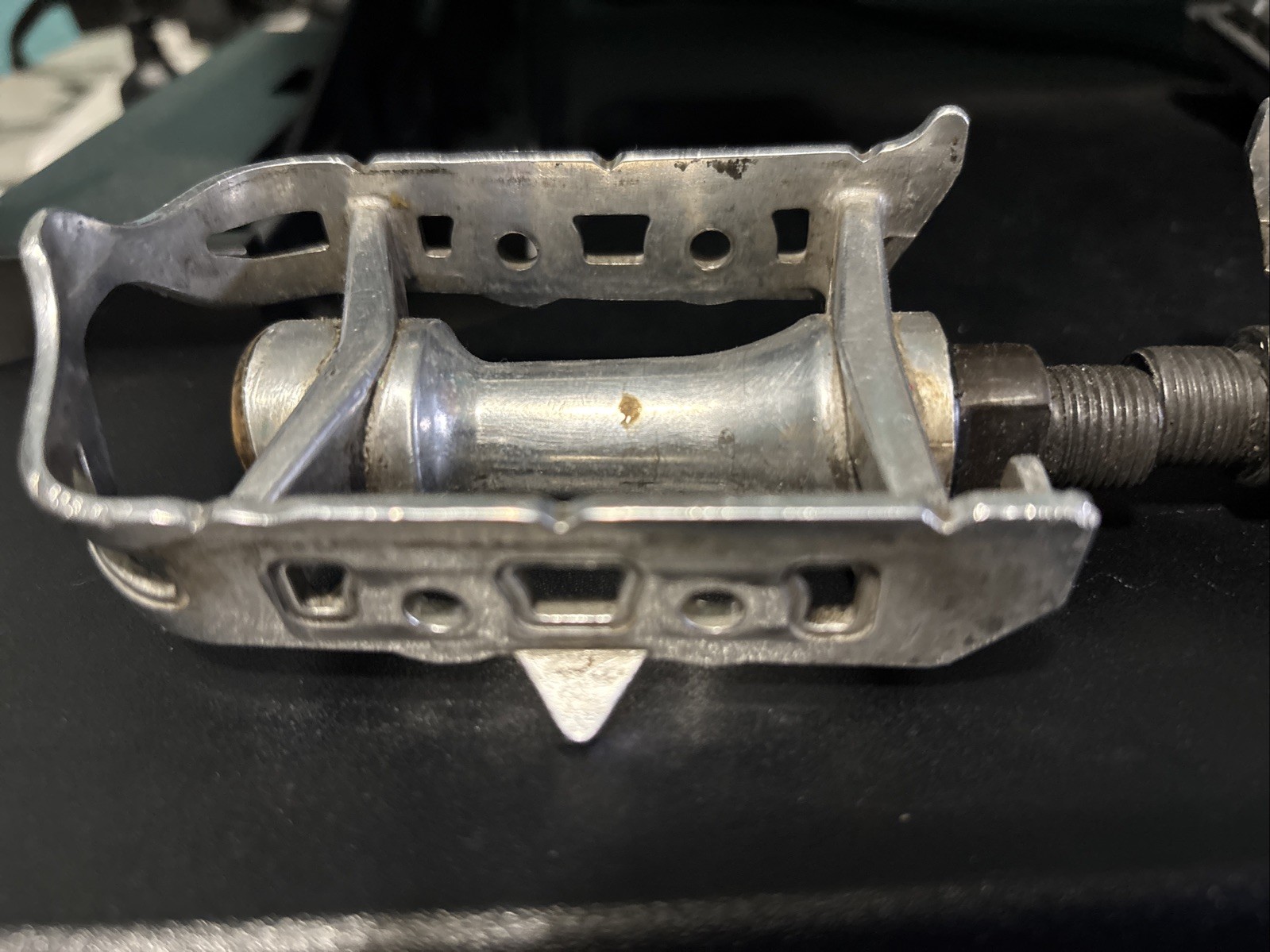 Vintage HTI A19 Road Bike Platform Pedals Bike 9/16″ Silver Aluminum