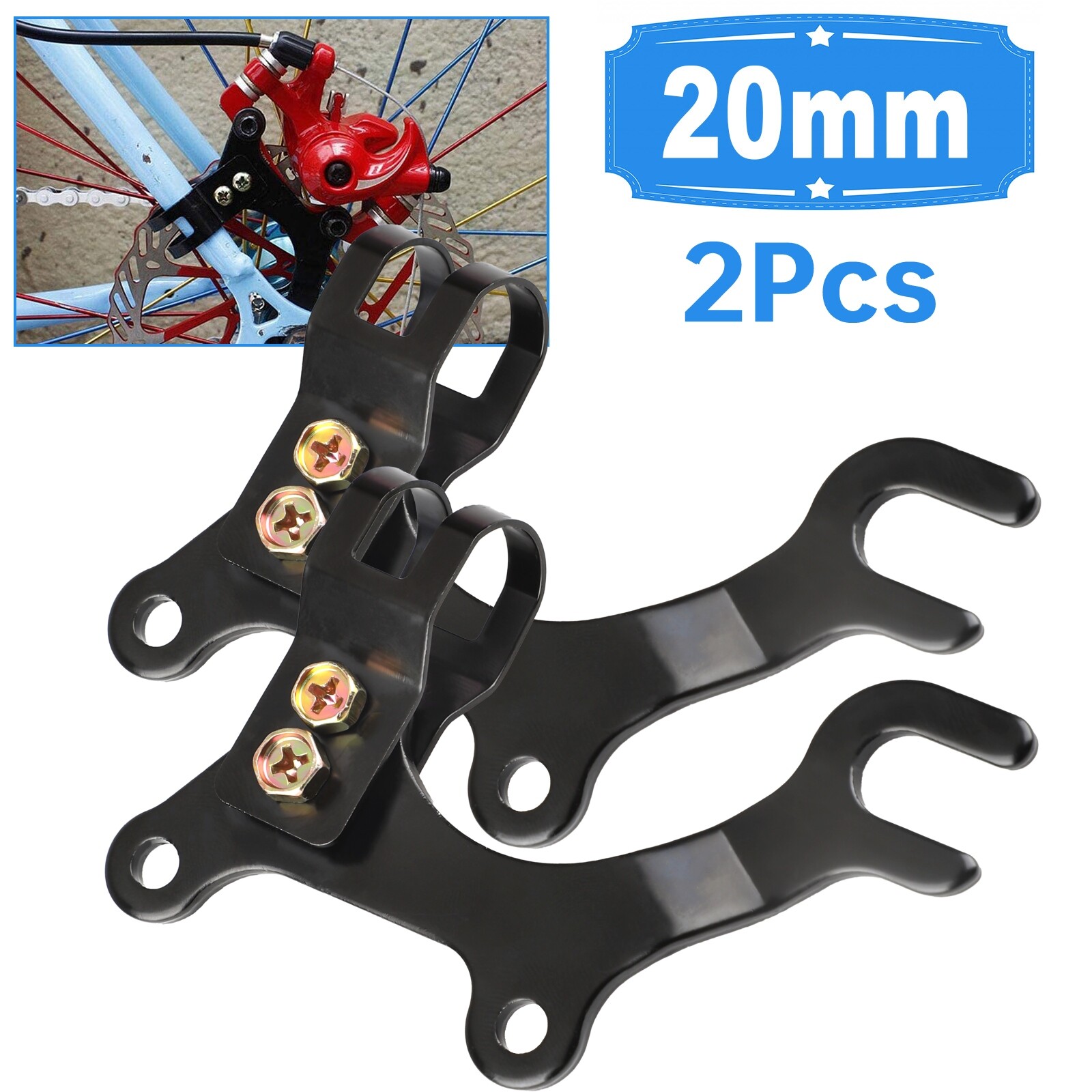 2Pc Bike Frame Conversion Bicycle Disc Brake Adaptor Bracket MTB Mountain Holder