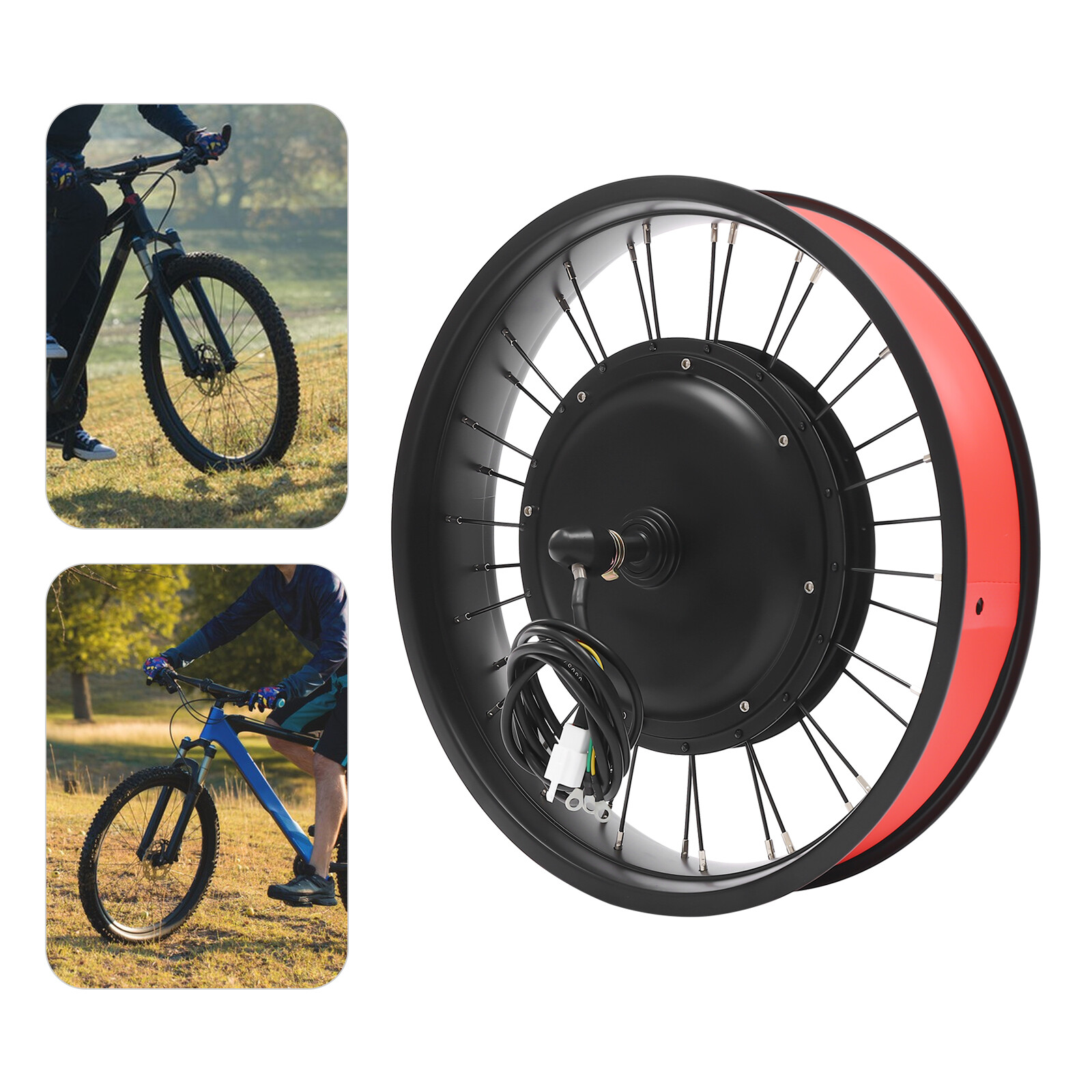 20″ 48V Electric Bicycle Front Wheel Motor Fat Tire E-Bike Conversion Kit 1000W