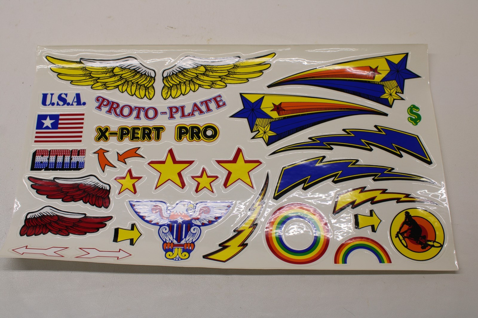 NOS OLD SCHOOL BMX PROTO PLATE STICKER DECAL SHEET LOT OF (20)