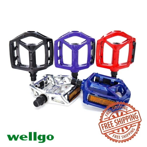 WELLGO MG-3 Fixed Pin Bike 9/16» Pedals for MTB BMX DH Platform Black Red Blue