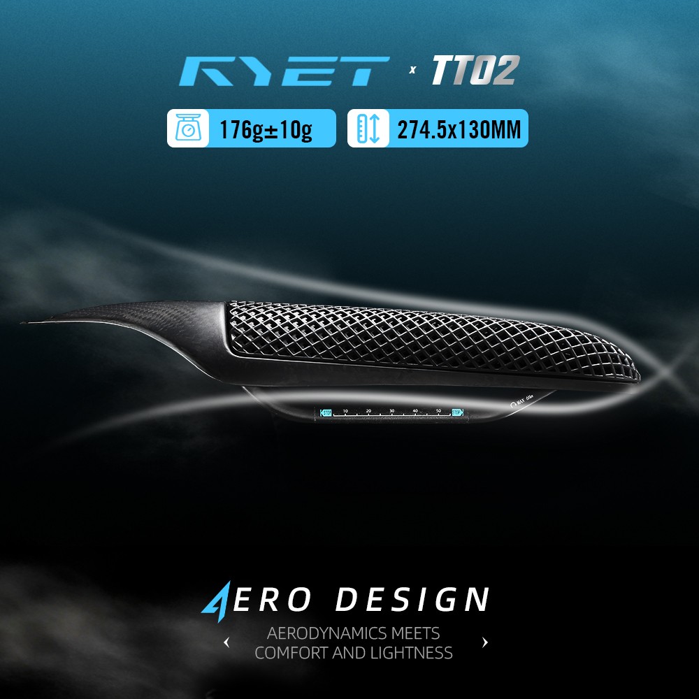 Full Carbon 3D Printed Triathlon Saddle Short Nose Wide Aero Design Carbon Shell