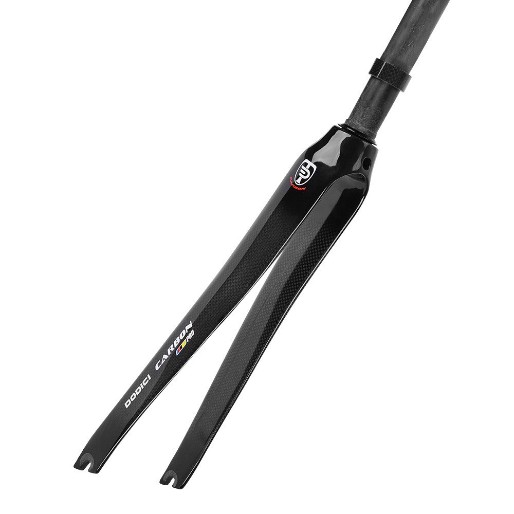 700C Carbon Fiber Fork 1-1/8 in Rigid Rim Brake Road Bike Frok Racing QR 100*9mm