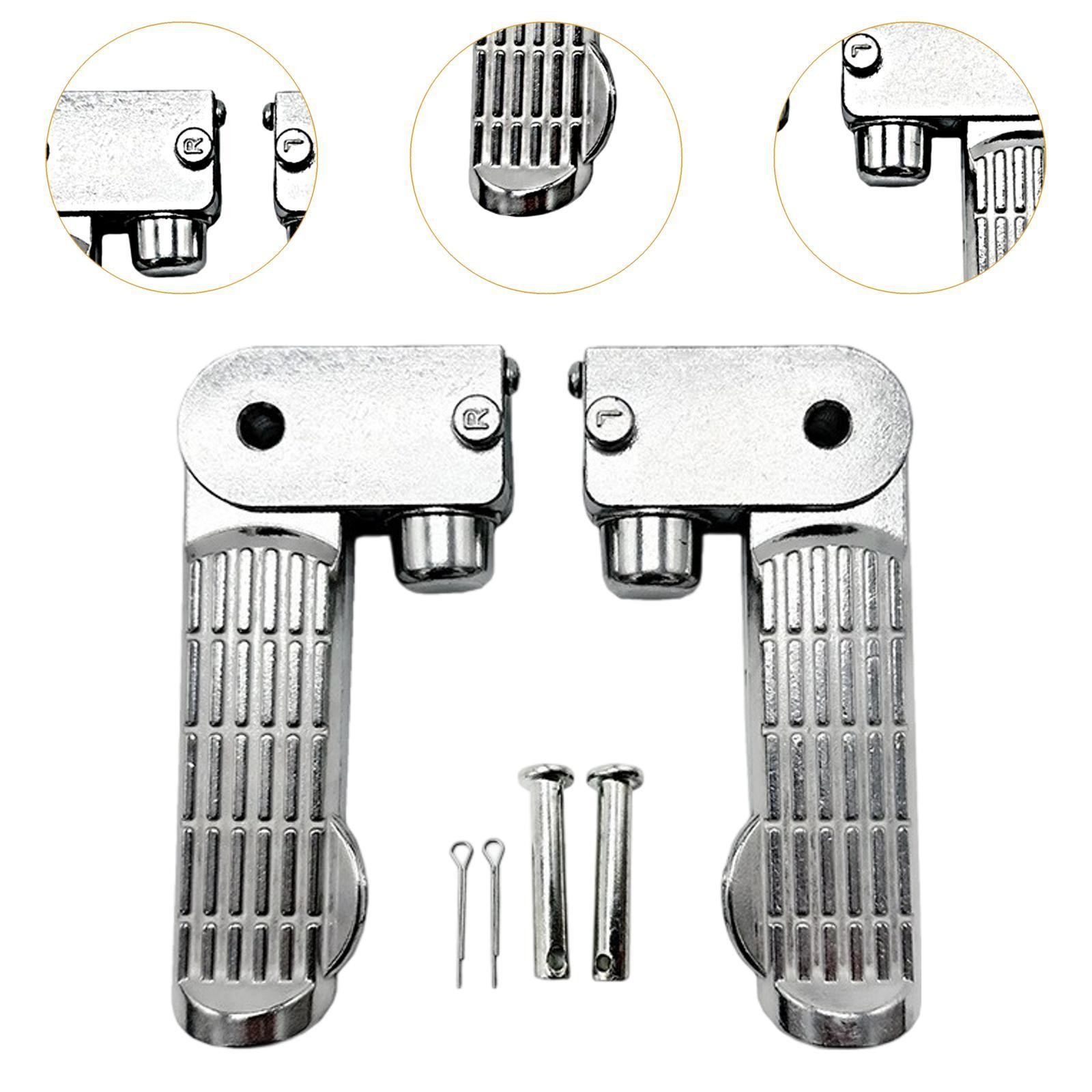 2Pcs E Bike Foot Rests Easy to Install Practical Sturdy Motorcycle Foot Pegs