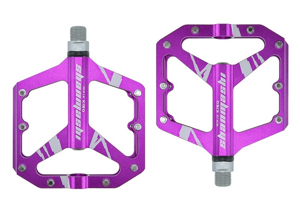SHANMASHI Bike Pedals 9/16″ Road Bike MTB Aluminum Alloy Single Bearing Pedals