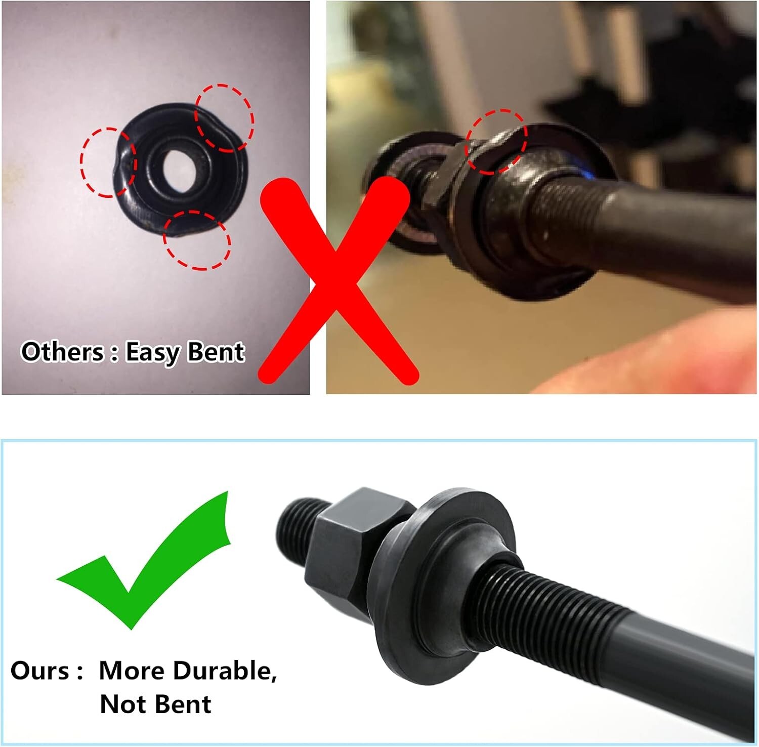 Bike Quick Release Axle Skewer Steel 27 Inch Hub Parts for Road Mountain Cycling